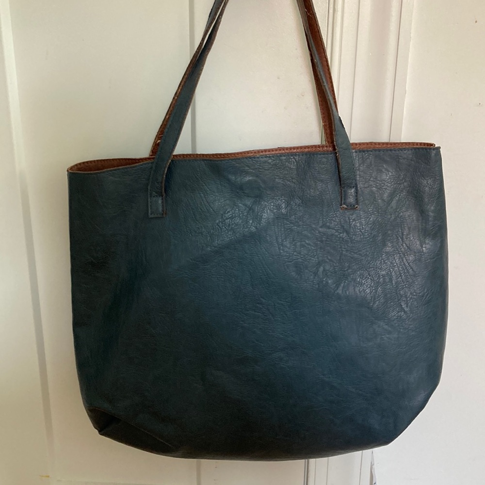 Free people reversible bag with removable tiny clutch pocket leather
